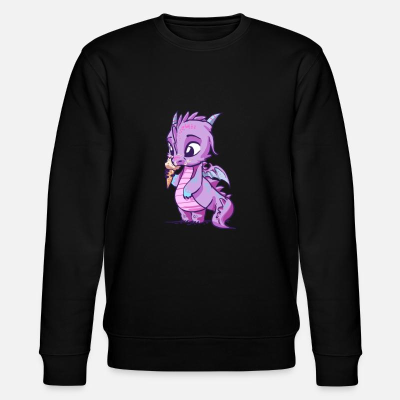 Drachengeschenk für einen Fantasy-Nerd - Stanley/Stella Unisex Bio-Sweatshirt CHANGER - Schwarz