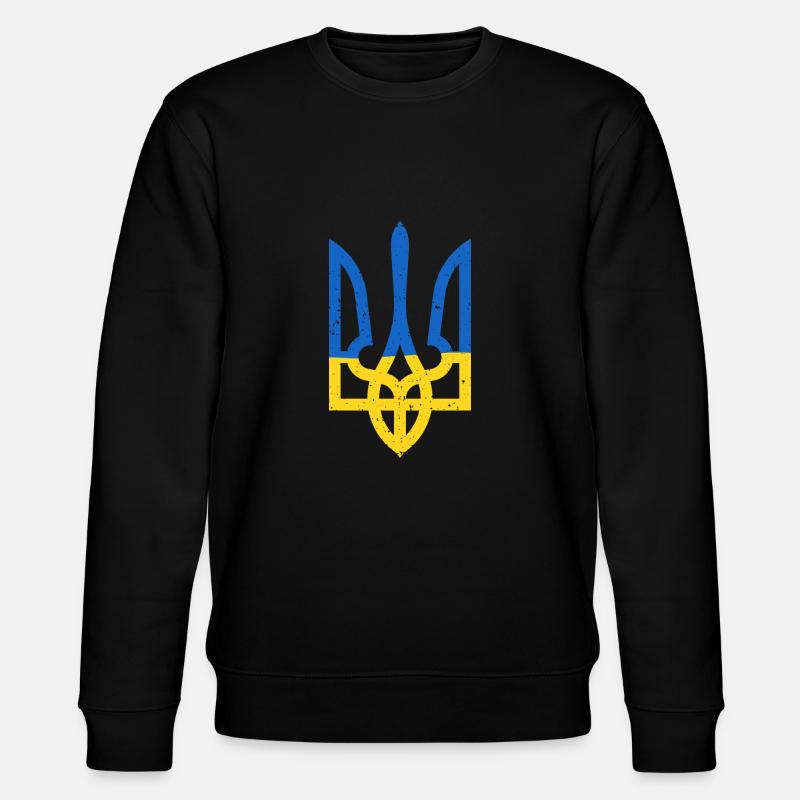 trident du drapeau ukrainien - Sweat bio CHANGER Stanley/Stella Unisexe - noir