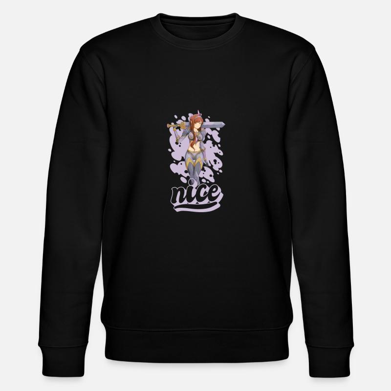 nice anime warrior - Stanley/Stella Unisex Bio-Sweatshirt CHANGER  - Schwarz