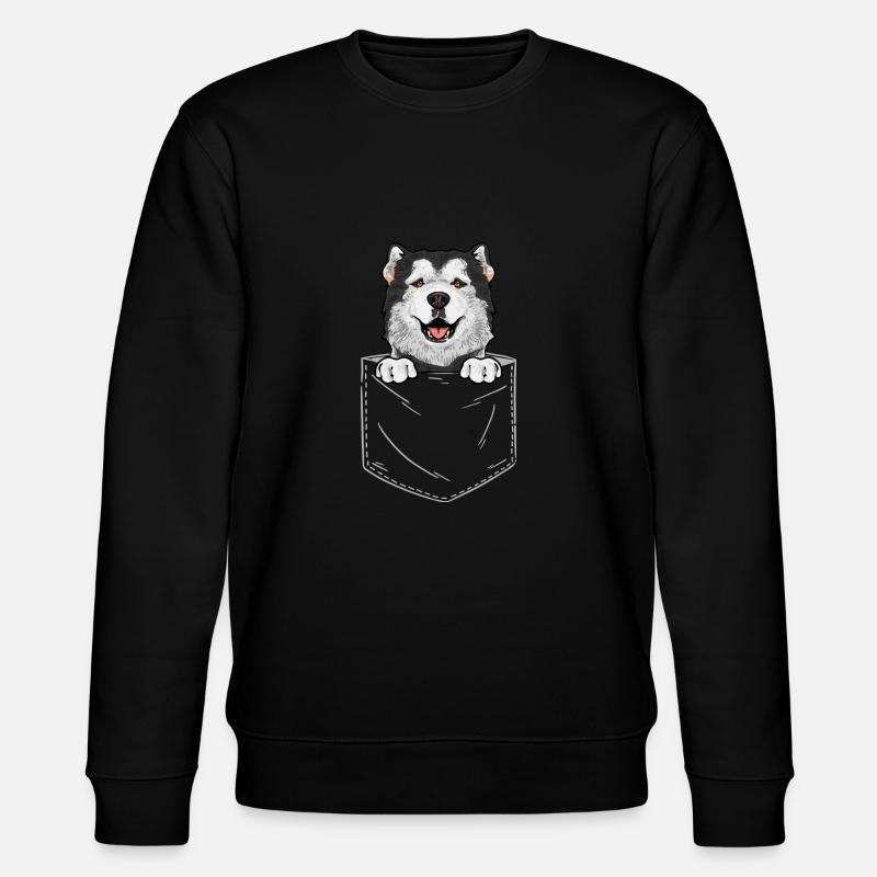 Alaskan Malamute Hund - Stanley/Stella Unisex Bio-Sweatshirt CHANGER  - Schwarz