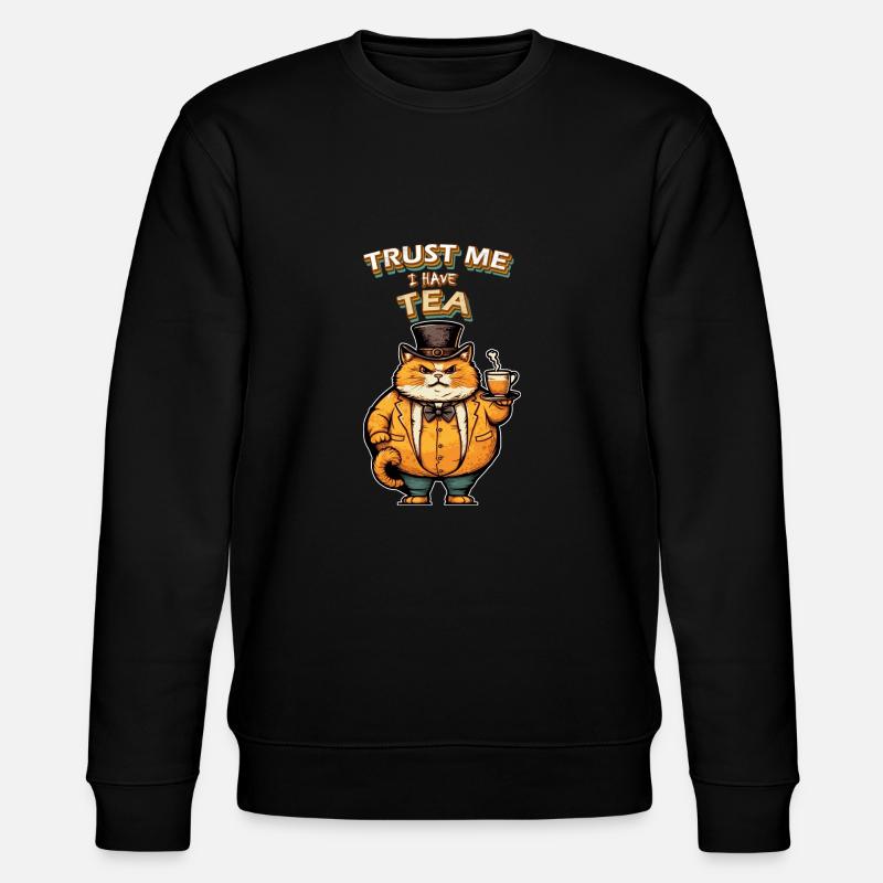 Faites-moi confiance thé au chat - Sweat bio CHANGER Stanley/Stella Unisexe - noir