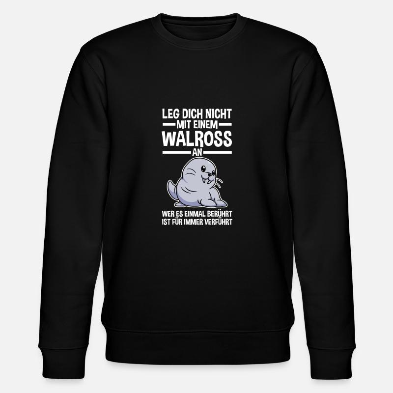Walross - Stanley/Stella Unisex Bio-Sweatshirt CHANGER  - Schwarz