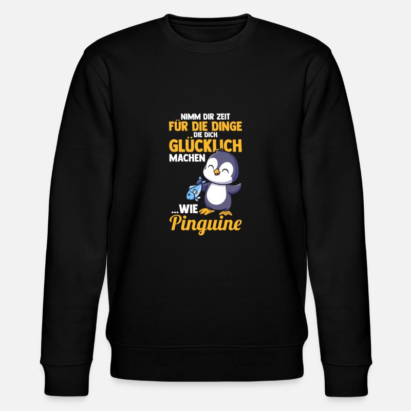 Pinguin - Stanley/Stella Unisex Bio-Sweatshirt CHANGER  - Schwarz