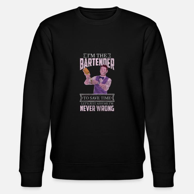 Barkeeper Disko Shaker Humor - Stanley/Stella Unisex Bio-Sweatshirt CHANGER - Schwarz
