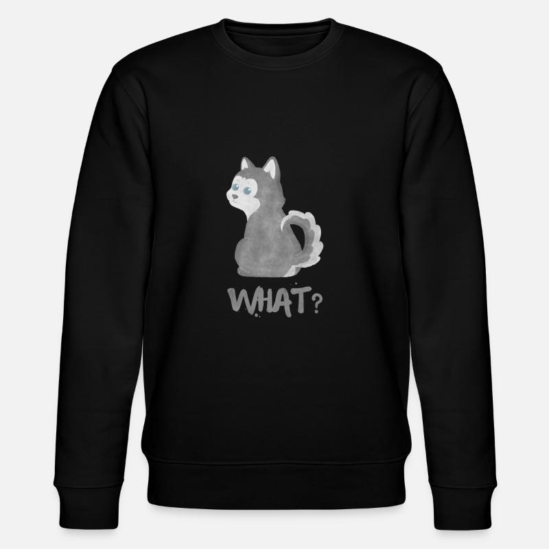Husky - Was? - Stanley/Stella Unisex Bio-Sweatshirt CHANGER  - Schwarz