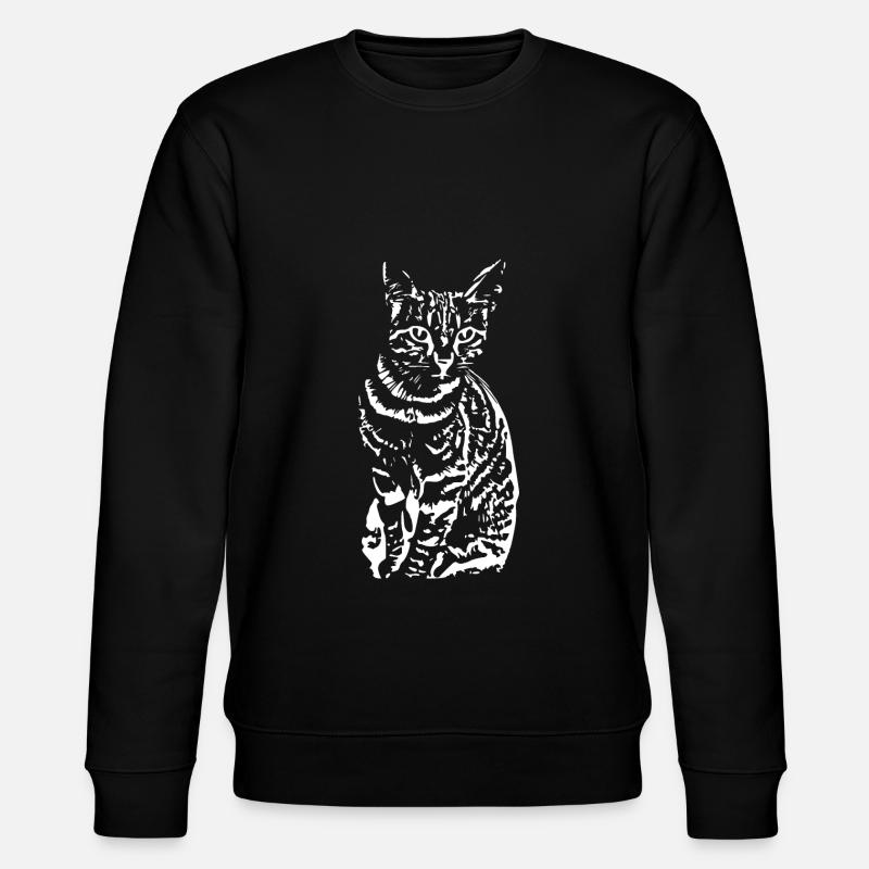 Chat, Chaton blanc - Sweat bio CHANGER Stanley/Stella Unisexe - noir