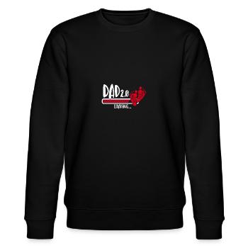Dad 2.0 invites double father pregnancy - Stanley/Stella CHANGER Unisex Organic Sweatshirt - black - Front - Nik (191cm) & Marisol (170cm)