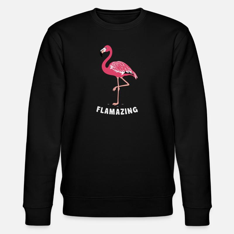 Flamant rose animal - Sweat bio CHANGER Stanley/Stella Unisexe - noir