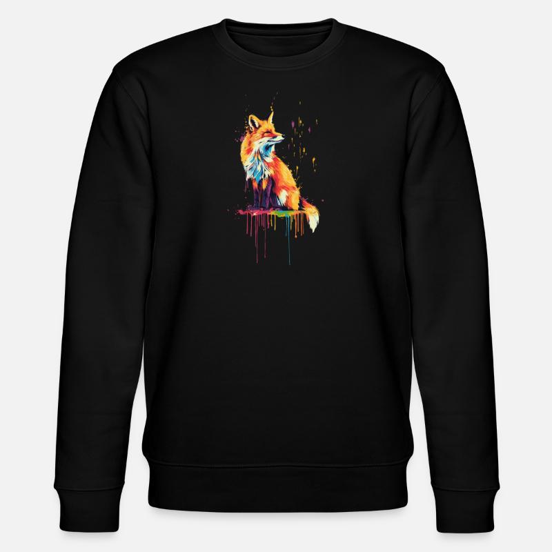 Rotfuchs - Stanley/Stella Unisex Bio-Sweatshirt CHANGER  - Schwarz