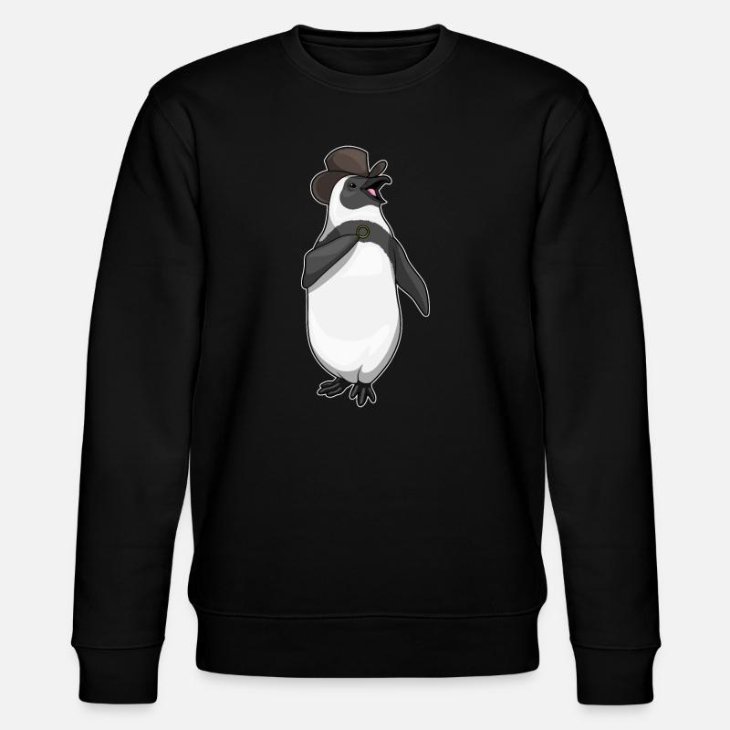 Pinguin Bräutigam Ehering Hochzeit - Stanley/Stella Unisex Bio-Sweatshirt CHANGER - Schwarz