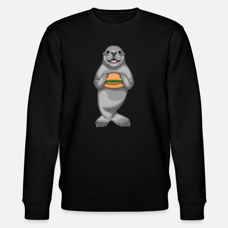 Hamburger au phoque - Sweat bio CHANGER Stanley/Stella Unisexe - noir