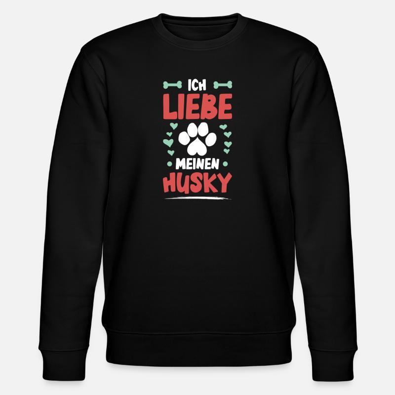J’adore mon husky - Sweat bio CHANGER Stanley/Stella Unisexe - noir