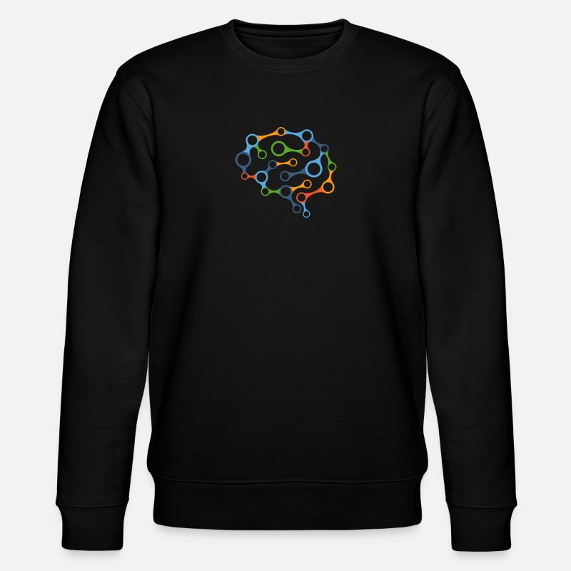 Brain network - Stanley/Stella CHANGER Unisex Organic Sweatshirt - black