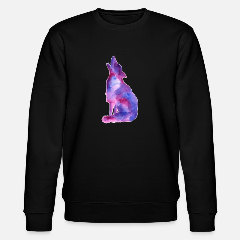 Galaxy Wolf - Stanley/Stella Unisex Bio-Sweatshirt CHANGER  - Schwarz