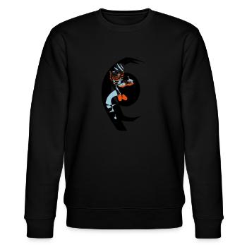 Geist - Stanley/Stella Unisex Bio-Sweatshirt CHANGER  - Schwarz - Vorne - Nik (191cm) & Marisol (170cm)