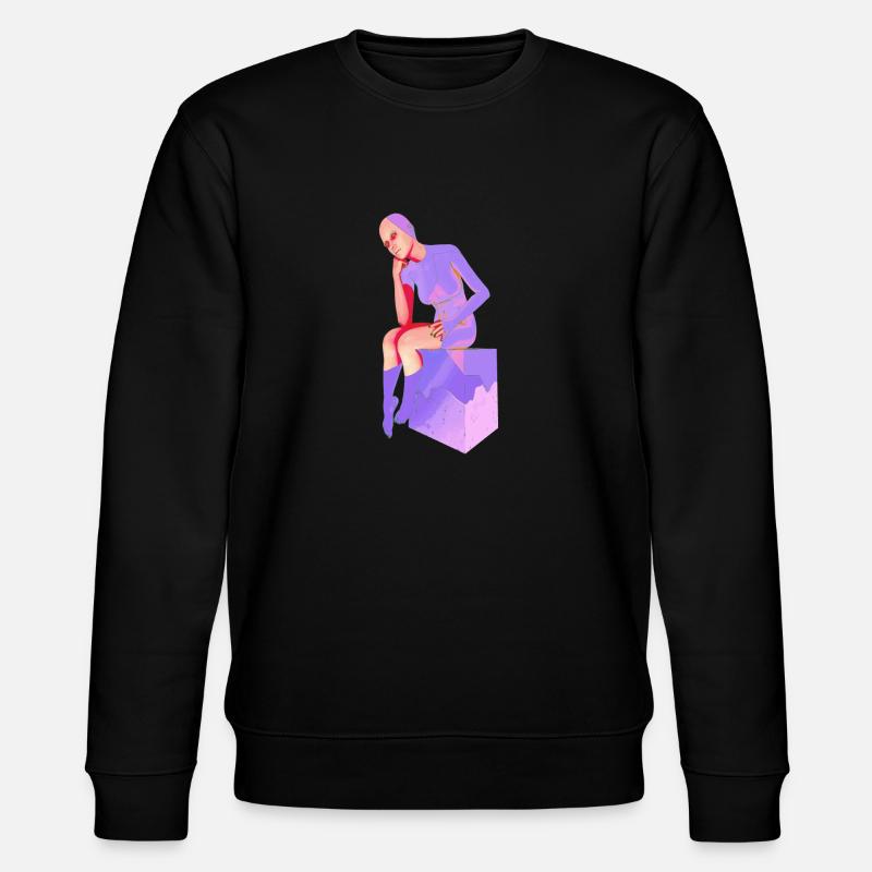 Le penseur, penseur féminin - Sweat bio CHANGER Stanley/Stella Unisexe - noir