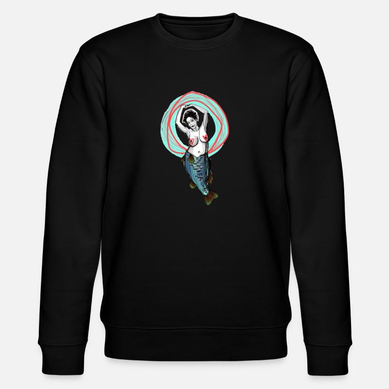 Old Mermaid - Stanley/Stella Unisex Bio-Sweatshirt CHANGER  - Schwarz