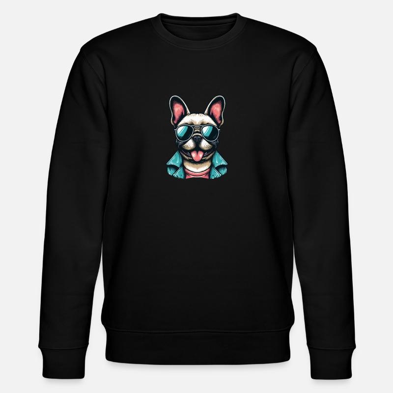 Stylischer Frenchie - Stanley/Stella Unisex Bio-Sweatshirt CHANGER  - Schwarz