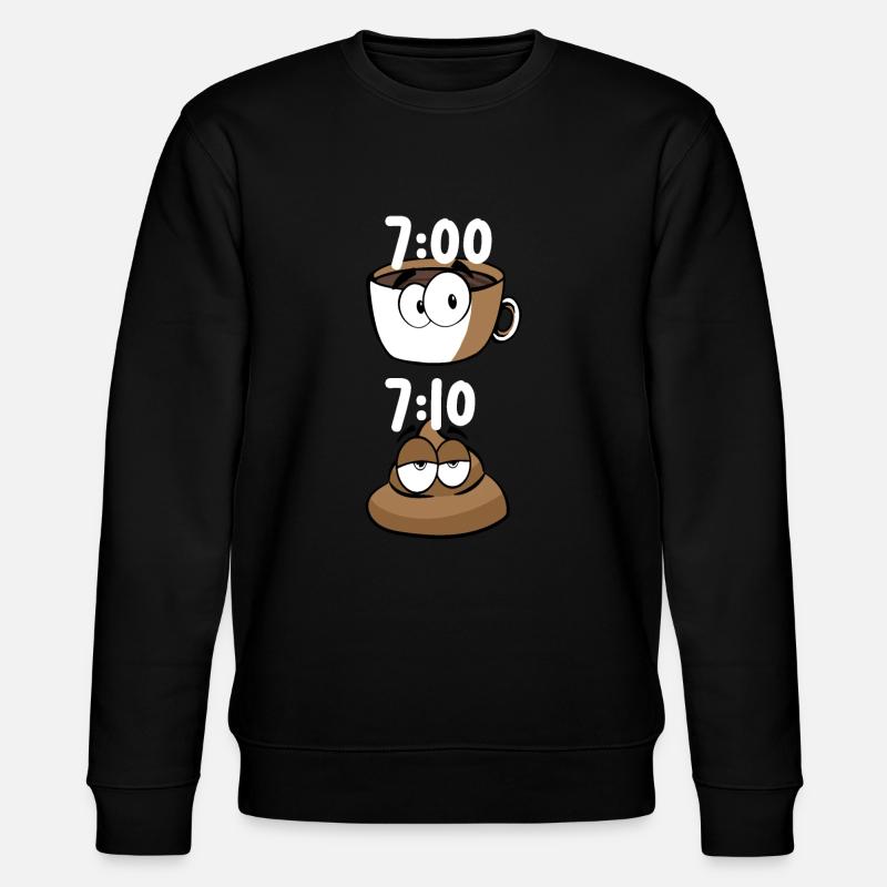 CAFÉ CACA PETIT DÉJEUNER - Sweat bio CHANGER Stanley/Stella Unisexe - noir