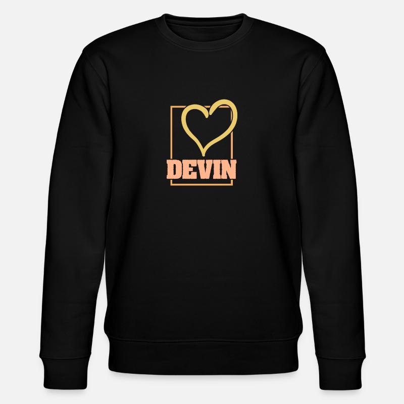 Geschenk für Devin - Stanley/Stella Unisex Bio-Sweatshirt CHANGER  - Schwarz