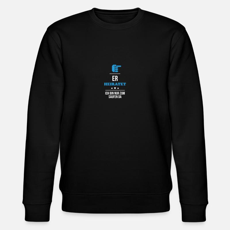 ER heiratet - Stanley/Stella Unisex Bio-Sweatshirt CHANGER  - Schwarz