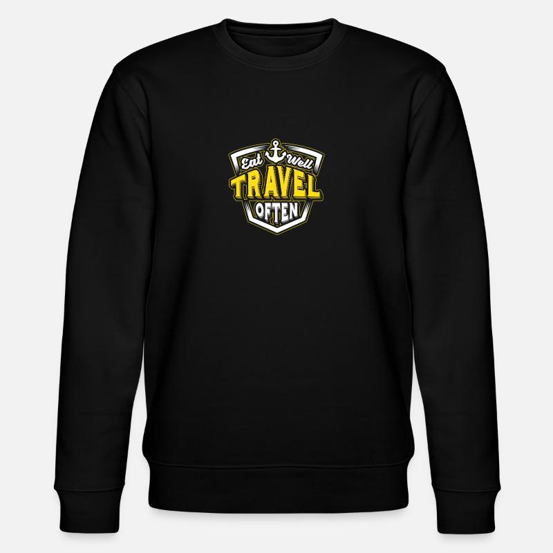 Esse gut, reise oft. - Stanley/Stella Unisex Bio-Sweatshirt CHANGER  - Schwarz