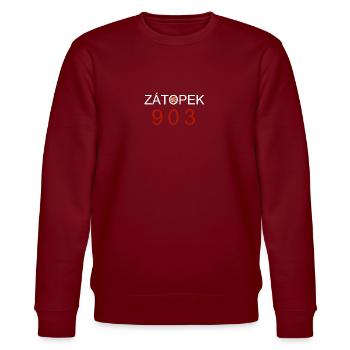 Zatopek 903 - Stanley/Stella Unisex Bio-Sweatshirt CHANGER  - Burgunderrot - Vorne - Nik (191cm) & Marisol (170cm)