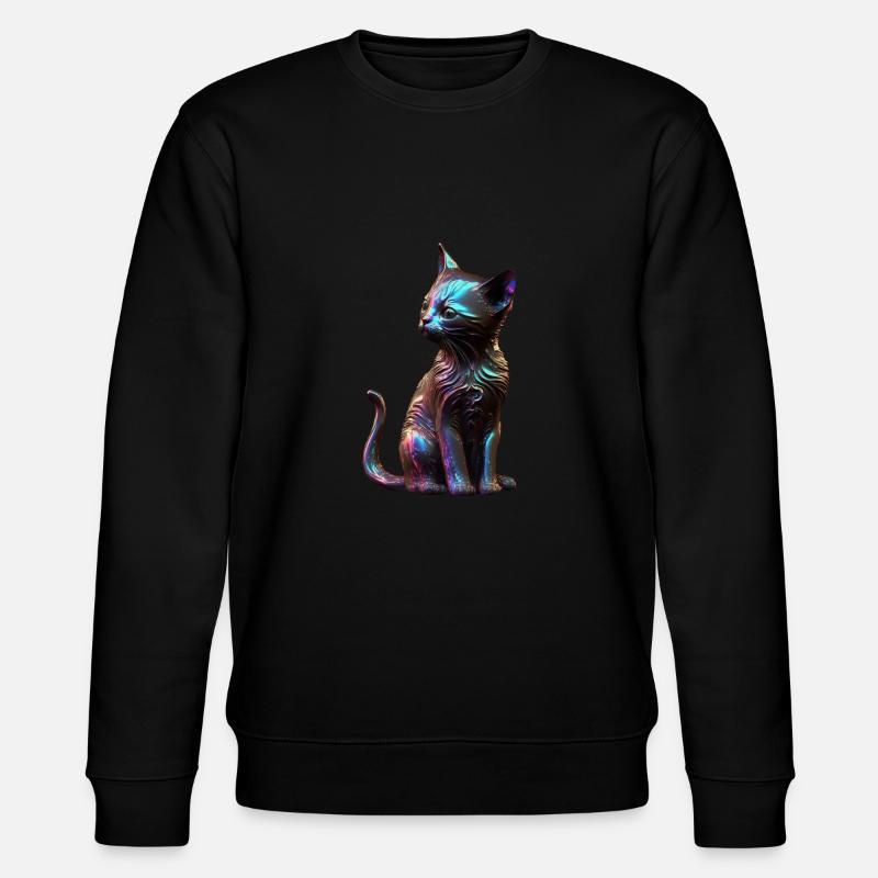 kitten phantasamal iridescent - Stanley/Stella Unisex Bio-Sweatshirt CHANGER  - Schwarz