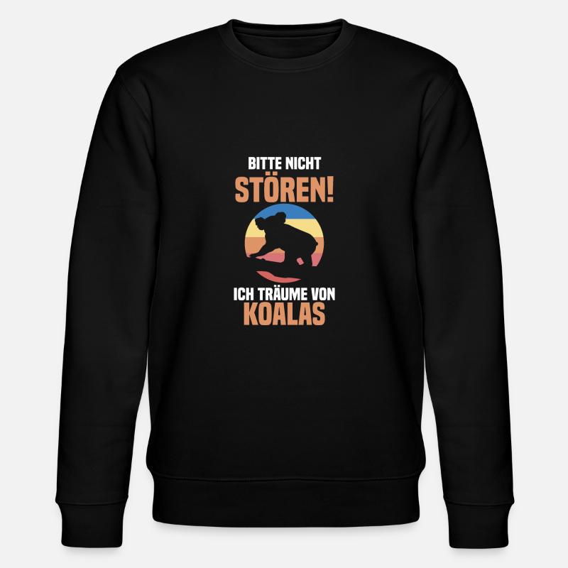 Koalabär Koala - Stanley/Stella Unisex Bio-Sweatshirt CHANGER  - Schwarz