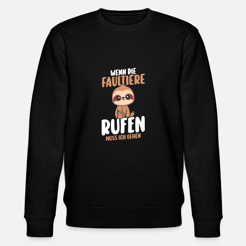 Faultier - Stanley/Stella Unisex Bio-Sweatshirt CHANGER  - Schwarz