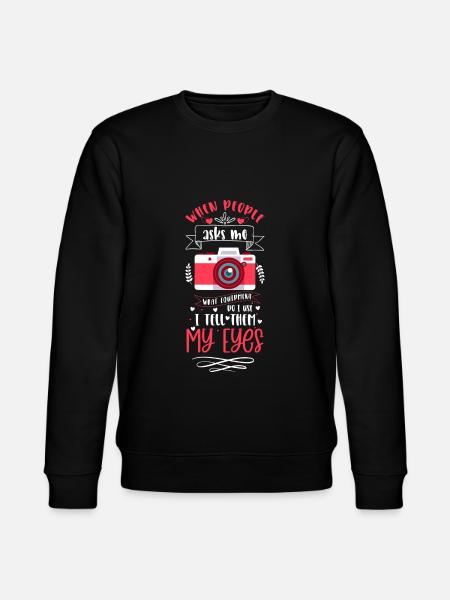 Camera Lens Subject - Stanley/Stella CHANGER Unisex Organic Sweatshirt - black