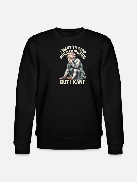 I Want to Stop Philosophizing But I Kant - Funny - Stanley/Stella Unisex Bio-Sweatshirt CHANGER  - Schwarz