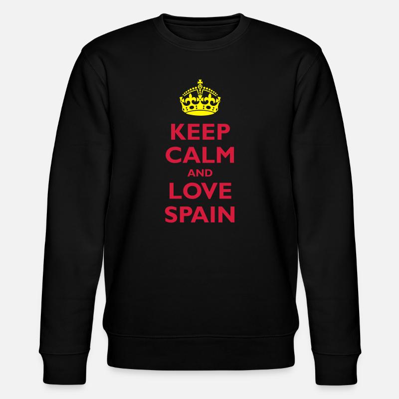 Keep Calm & Love Spain - Stanley/Stella Unisex Bio-Sweatshirt CHANGER  - Schwarz