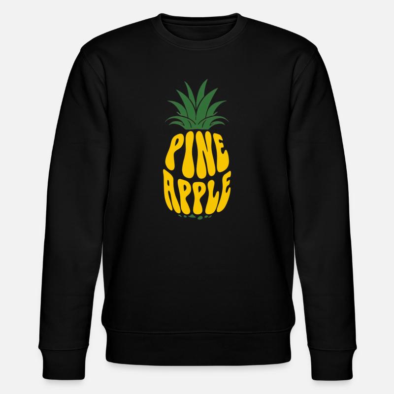Pineapple Fruit Ananas Obst - Stanley/Stella Unisex Bio-Sweatshirt CHANGER  - Schwarz