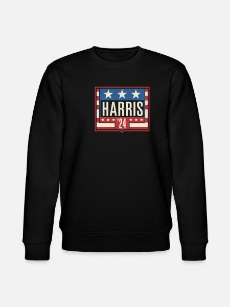 Harris 2024 Vintage Valg Patriotisk kampagne - Stanley/Stella økologisk unisex-sweatshirt CHANGER  - sort