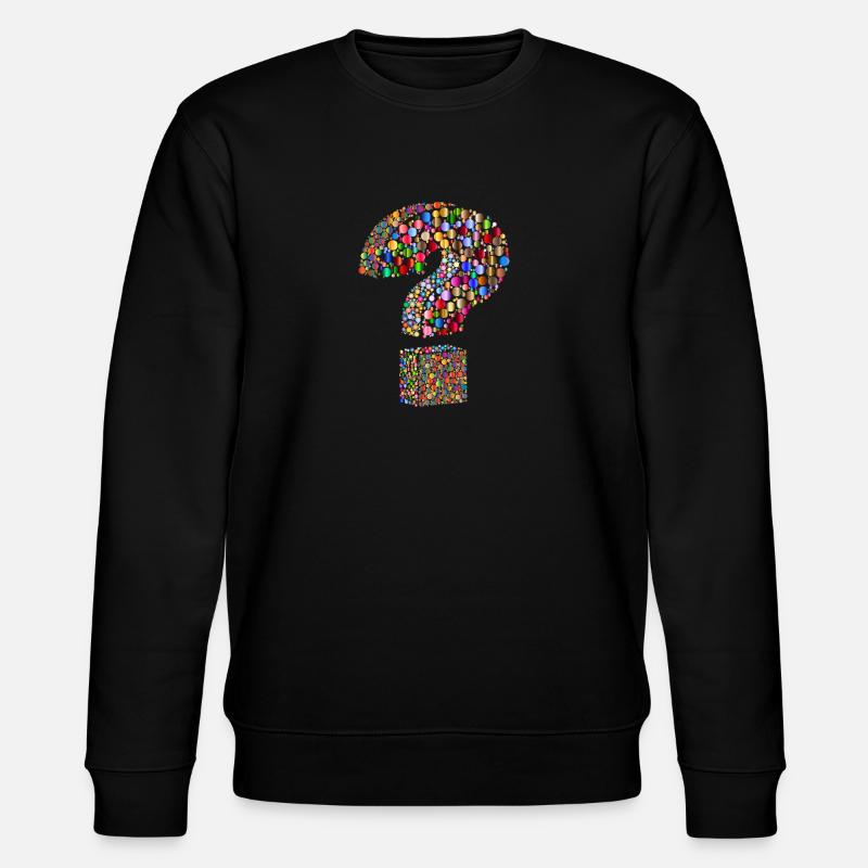 point d'interrogation arc-en-couleur - Sweat bio CHANGER Stanley/Stella Unisexe - noir