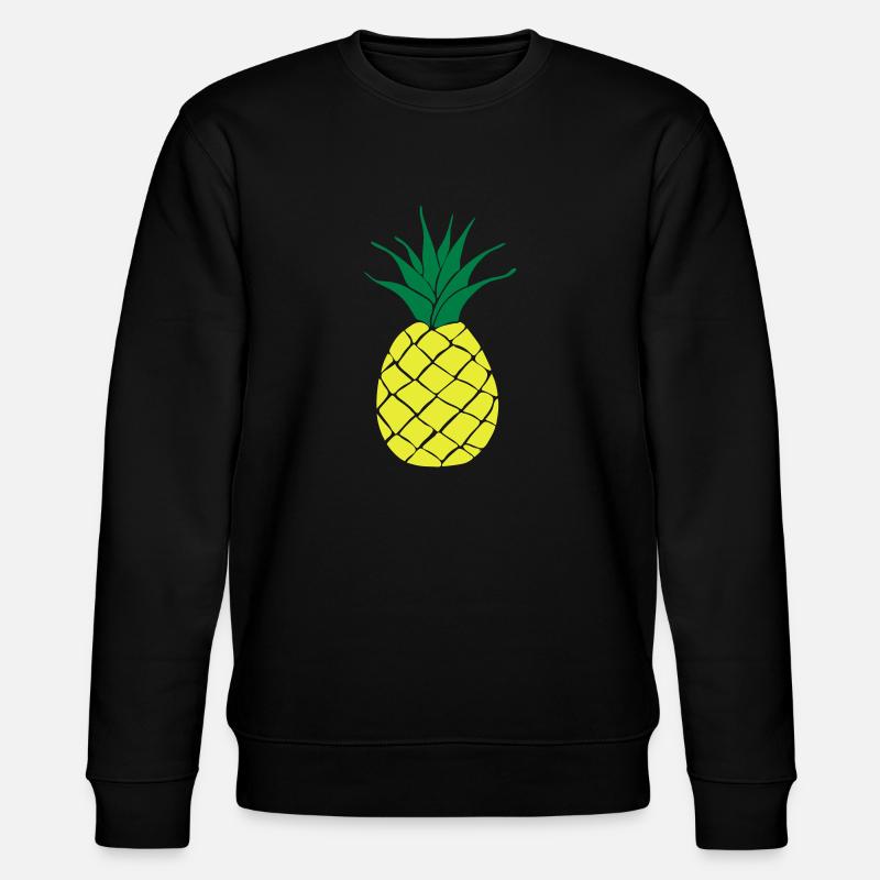 Ananas 2c - Stanley/Stella Unisex Bio-Sweatshirt CHANGER  - Schwarz