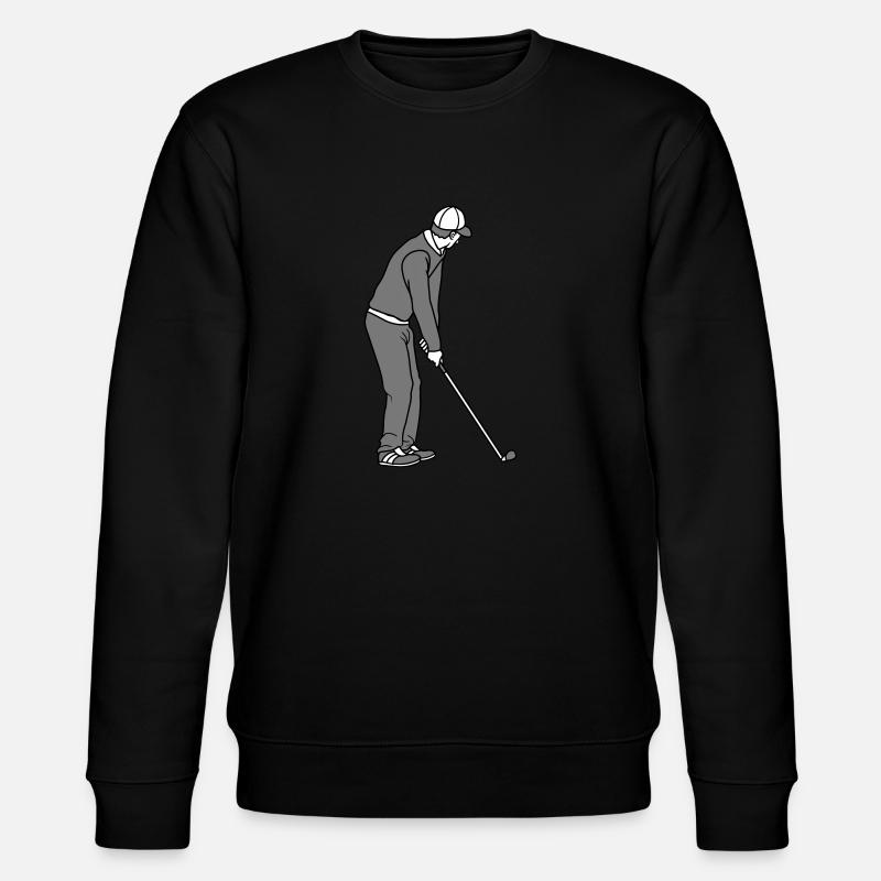 Golfer Clipart Design - Stanley/Stella Unisex Bio-Sweatshirt CHANGER  - Schwarz