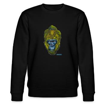 Gorilla - Stanley/Stella Unisex Bio-Sweatshirt CHANGER  - Schwarz - Vorne - Nik (191cm) & Marisol (170cm)