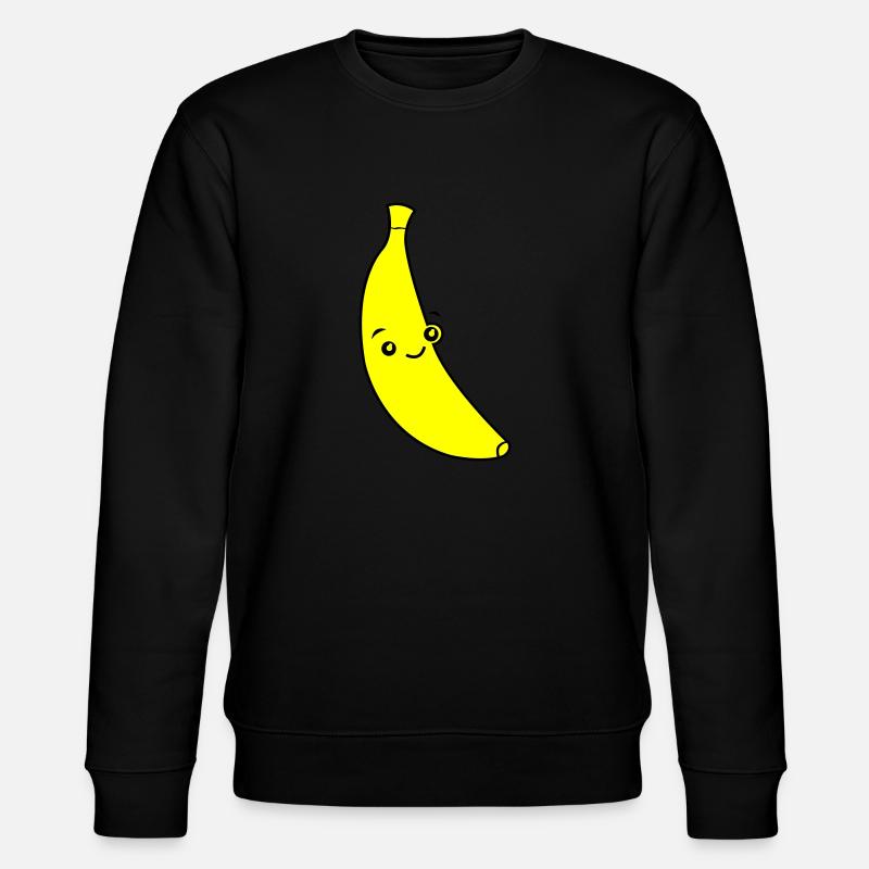 Lustige Banane - Stanley/Stella Unisex Bio-Sweatshirt CHANGER  - Schwarz