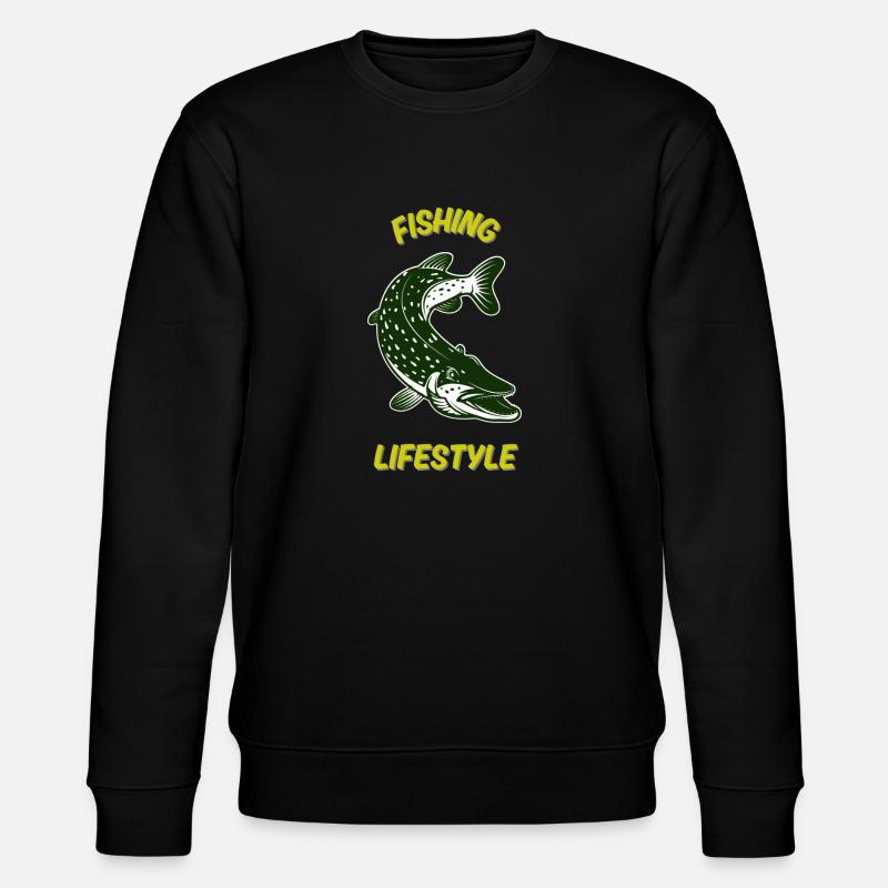 Lebensstil der Fischerei - Stanley/Stella Unisex Bio-Sweatshirt CHANGER  - Schwarz