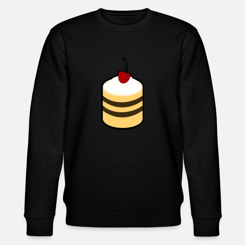 Kuchen mit Kirsche - Stanley/Stella Unisex Bio-Sweatshirt CHANGER  - Schwarz