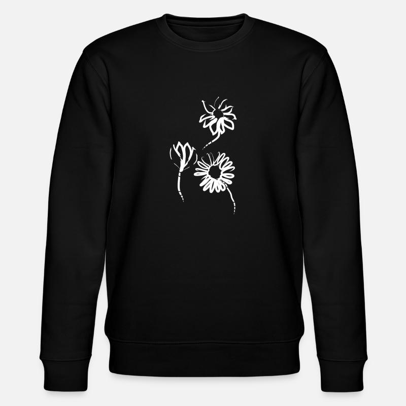 Frühlingsblumen - Stanley/Stella Unisex Bio-Sweatshirt CHANGER  - Schwarz