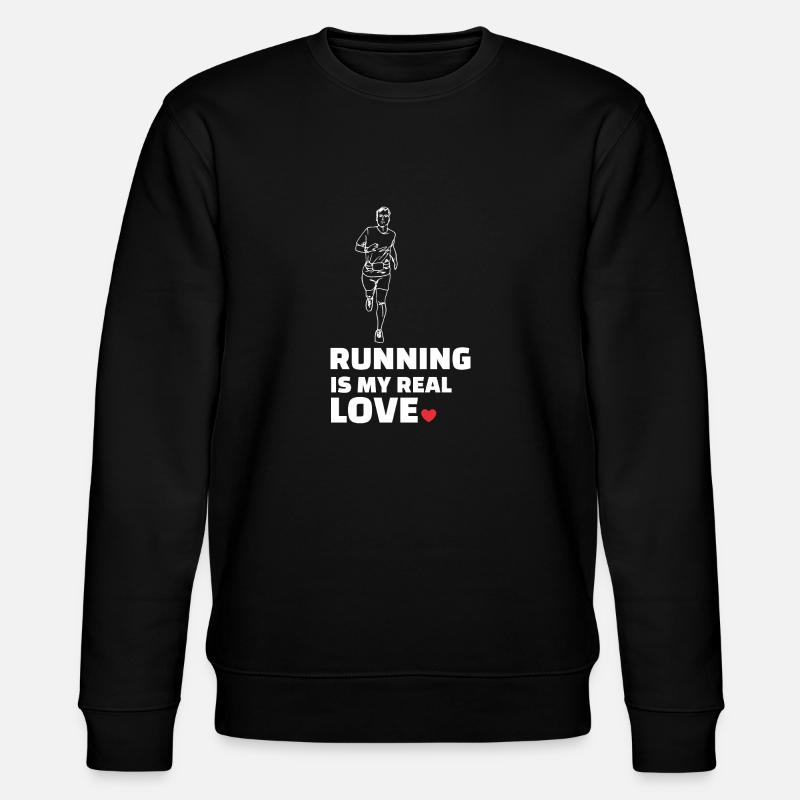 Ich Liebe Rennen - Stanley/Stella Unisex Bio-Sweatshirt CHANGER  - Schwarz