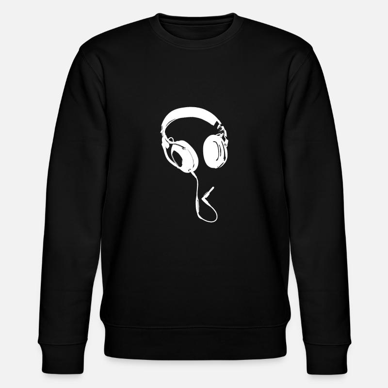 Kopfhörer DJ Musik - Stanley/Stella Unisex Bio-Sweatshirt CHANGER  - Schwarz
