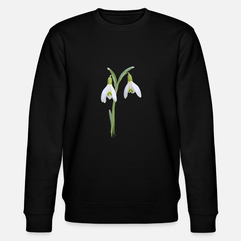 Schneeglöckchen - Stanley/Stella Unisex Bio-Sweatshirt CHANGER  - Schwarz