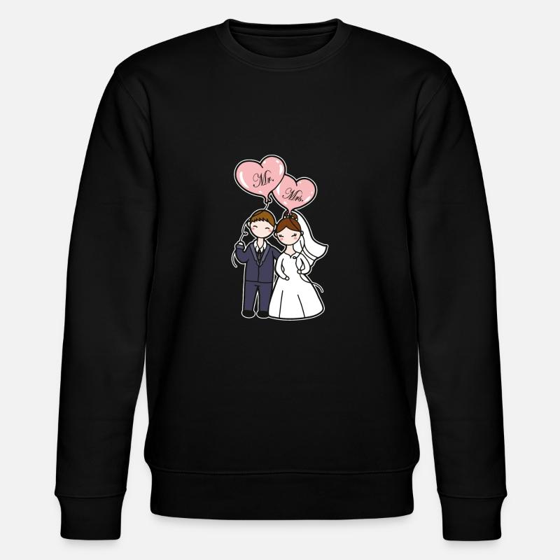 Hochzeitspaar - Stanley/Stella Unisex Bio-Sweatshirt CHANGER  - Schwarz