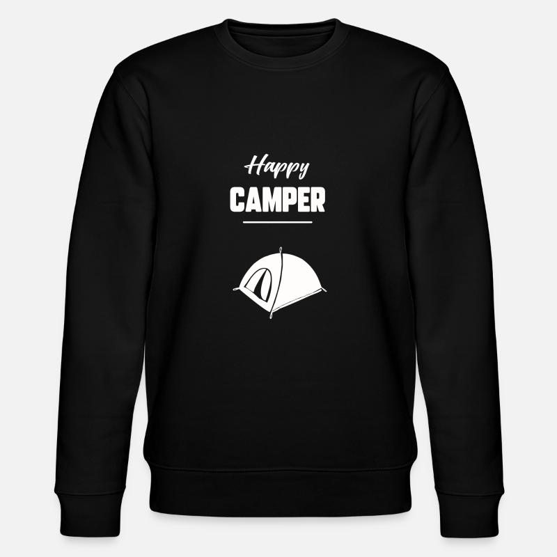 Glücklicher Camper - Stanley/Stella Unisex Bio-Sweatshirt CHANGER  - Schwarz
