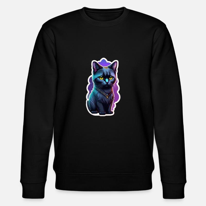 chat noir avec pendentif - Sweat bio CHANGER Stanley/Stella Unisexe - noir