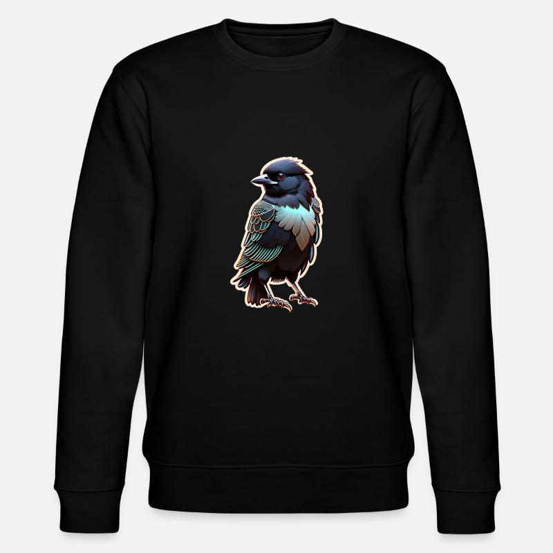 Schwarzer Rabe - Vogel - Stanley/Stella Unisex Bio-Sweatshirt CHANGER  - Schwarz